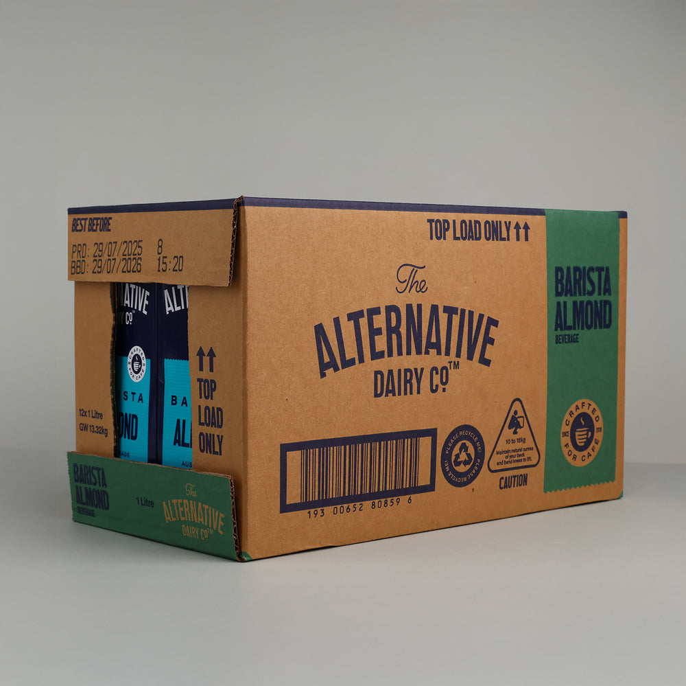 The Alternative Dairy Co Barista Almond Milk Box | 12 x 1L