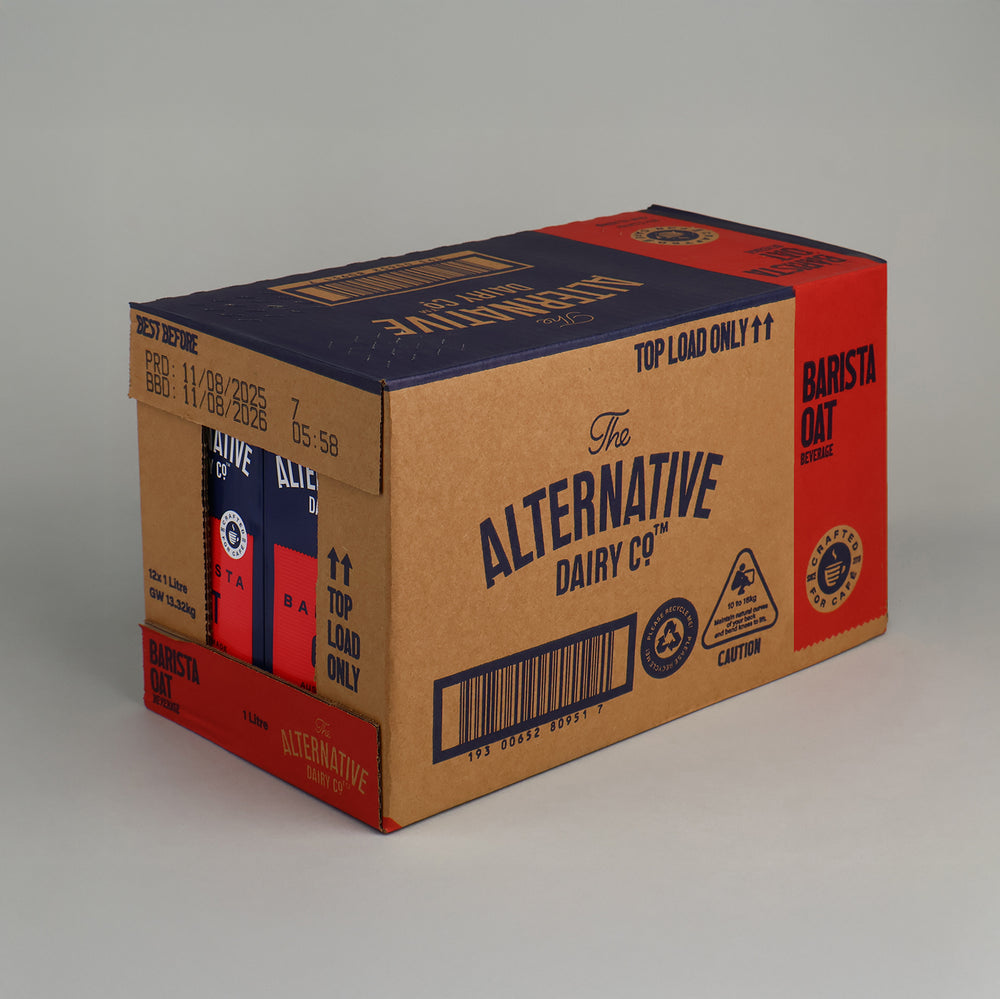 The Alternative Dairy Co Barista Oat Milk Box | 12 x 1L