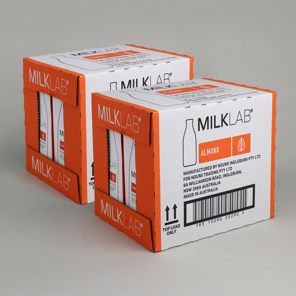 MILKLAB Almond Milk 2 Boxes | 8 x 1L