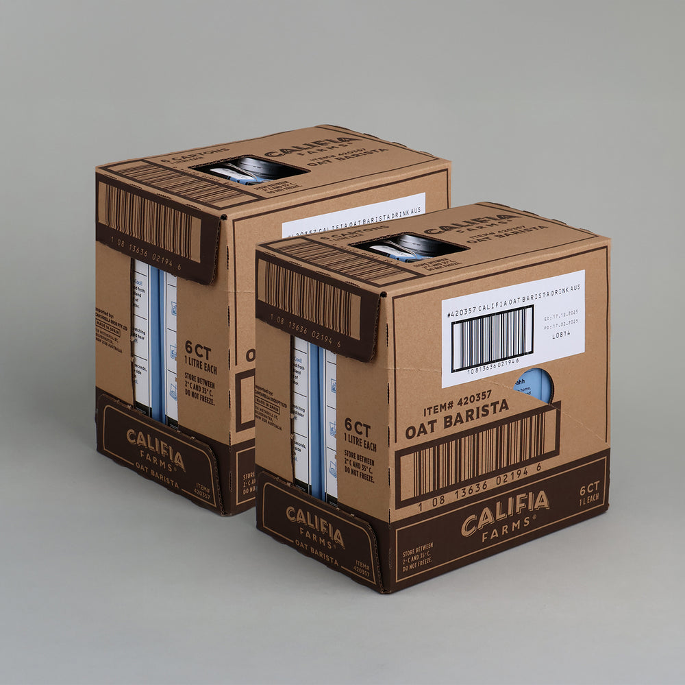Califia Farms Barista Blend Oat Milk 2 Boxes | 6 x 1L