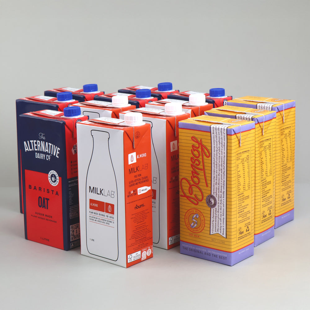 Mylk Triple Medley - Bonsoy, MILKLAB Almond & The Alternative Dairy Co. Oat