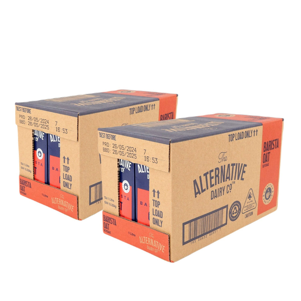 The Alternative Dairy Co Barista Oat Milk 12 x 1L (2 Boxes)