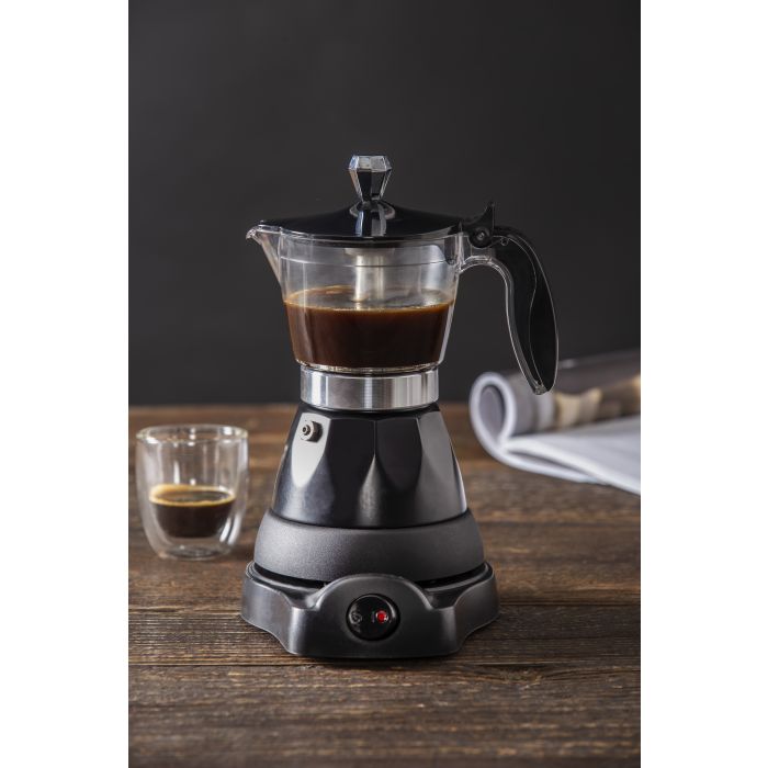 Leaf & Bean Electric Espresso Maker Black & Silver