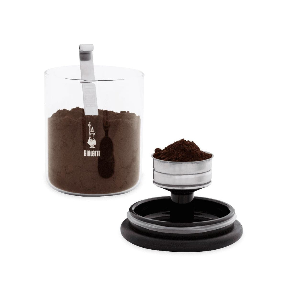 Bialetti Glass Coffee Jar with Moka Top