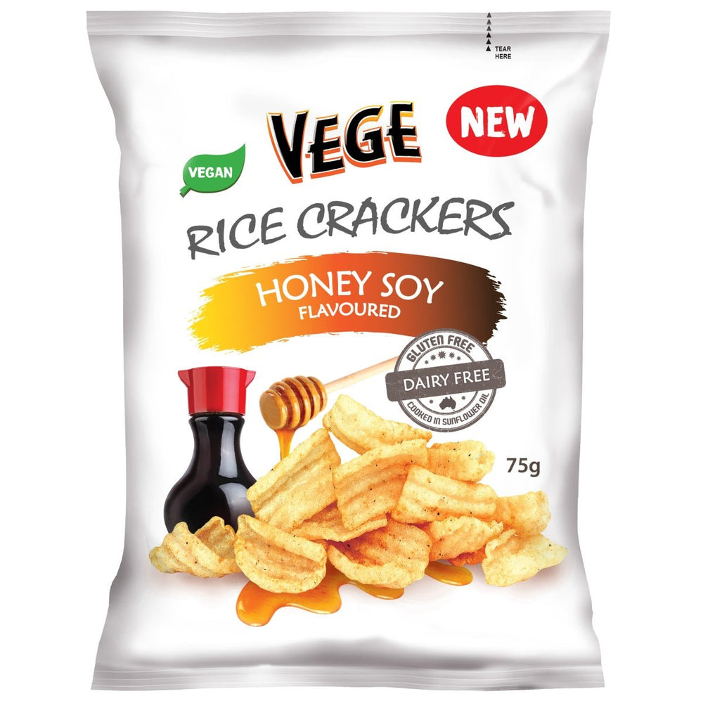 Vege Chips Honey Soy Rice Crackers | 75g