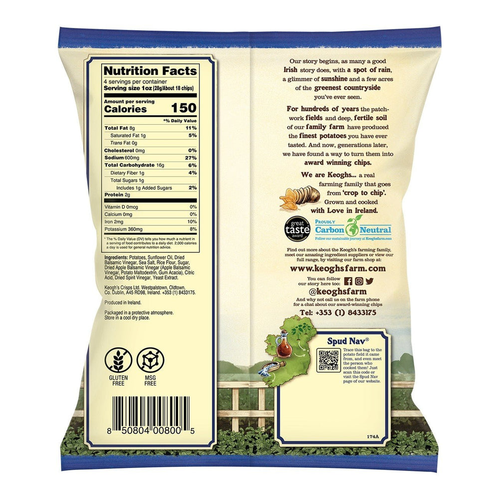 Keogh's Irish Potato chips - Atlanic Sea Salt and Sweet Irish Vinegar