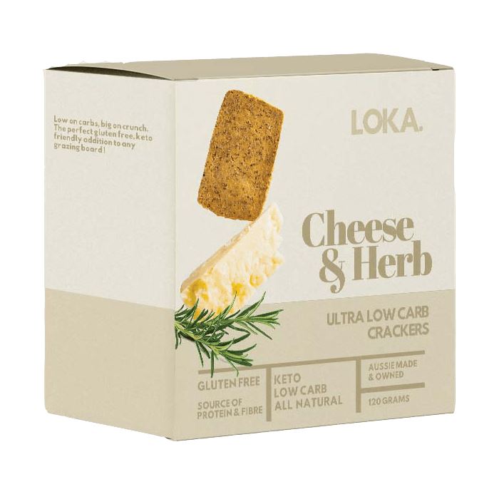 LOKA Italian Cheese & Herb Low Carb Crackers | 120g
