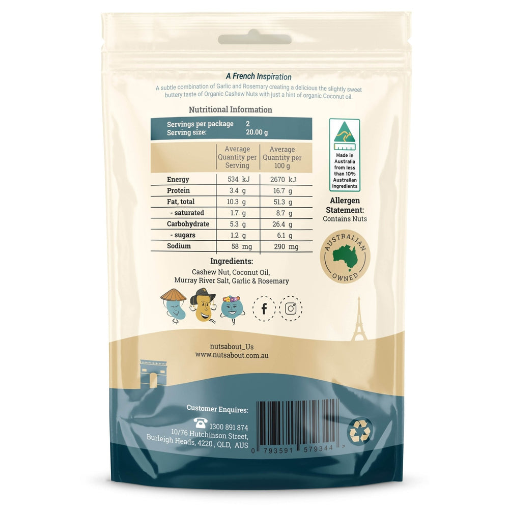 Nuts About Garlic & Rosemary Cashews | 40g