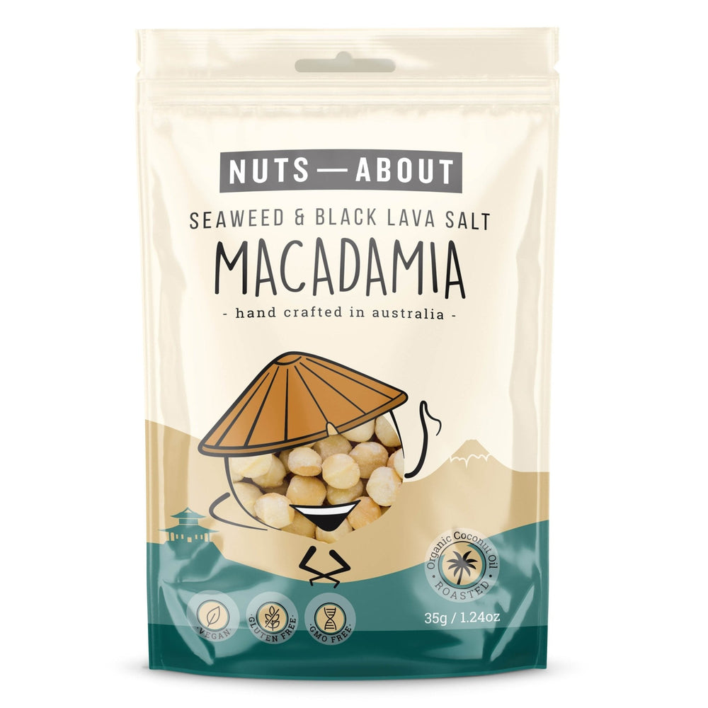 Nuts About Seaweed & Black Lava Macadamia Nuts | 35g