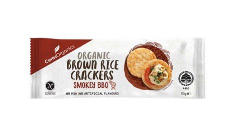 Organic Brown Rice Crackers Smokey BBQ
