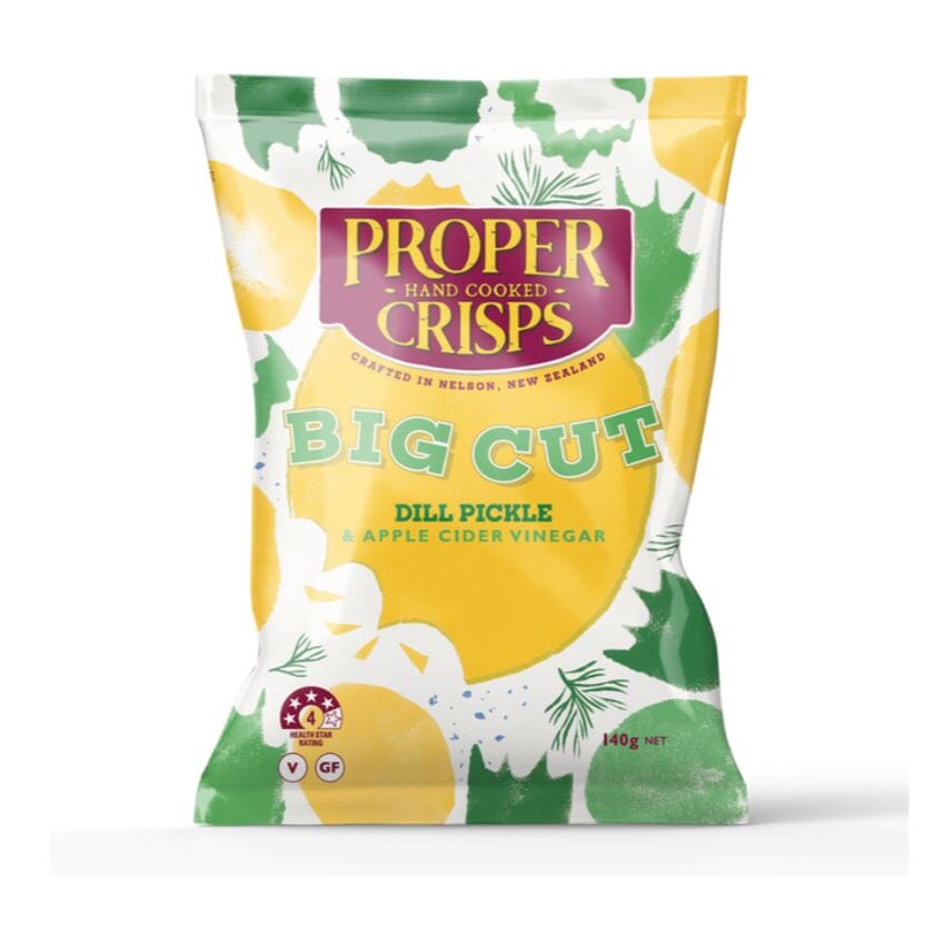 Proper Crisps BIG CUT Dill Pickle 140g
