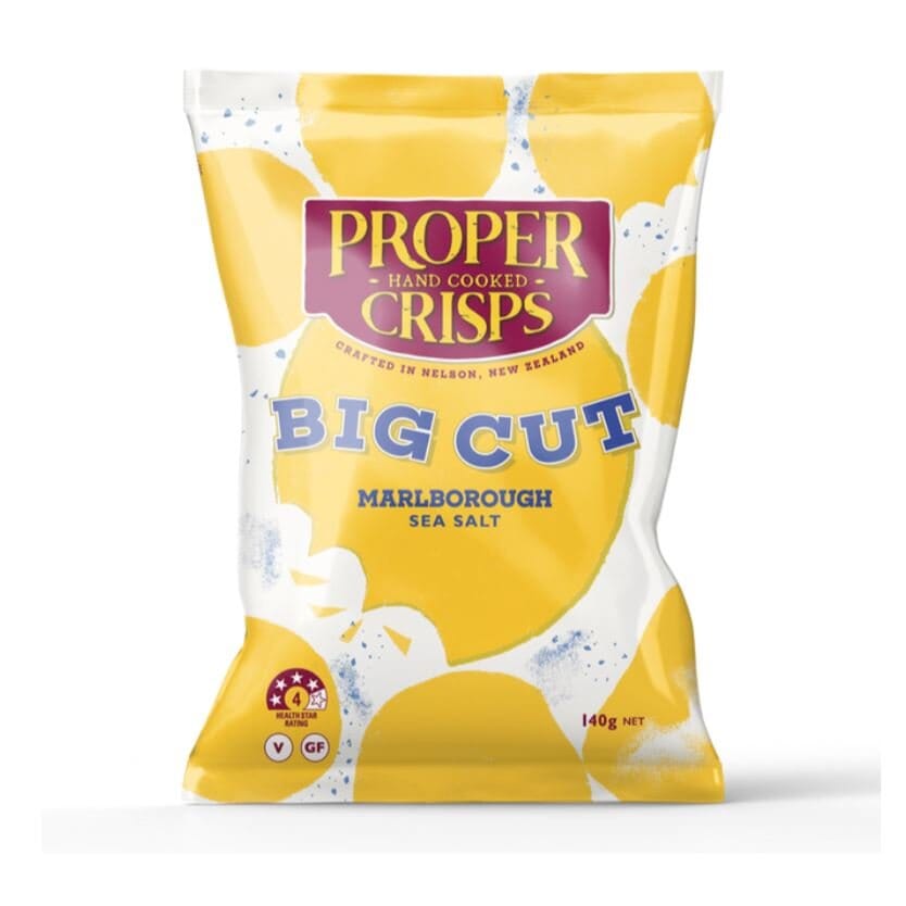 Proper Crisps BIG CUT Malborough Sea Salt 140g