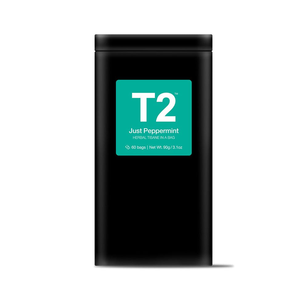 T2 Just Peppermint Tea Bag Tin 60 Pack | 120g
