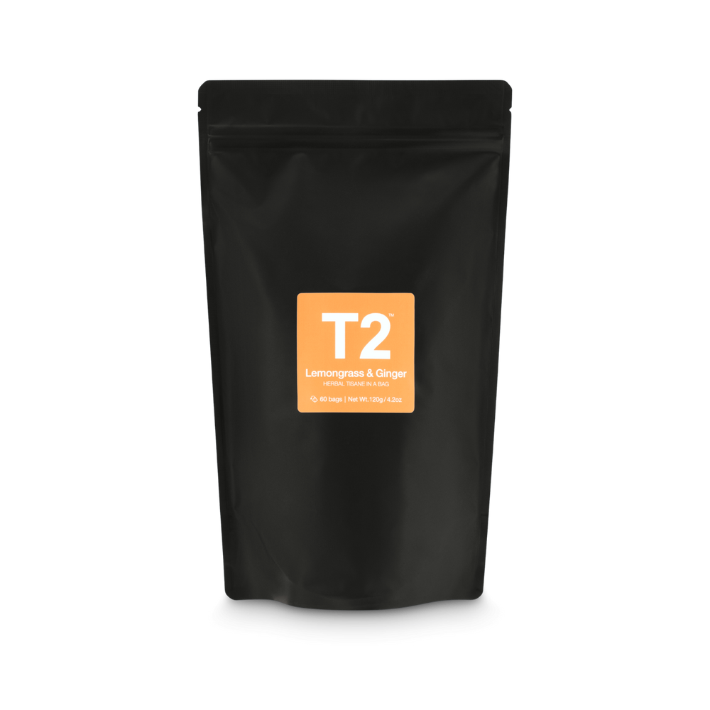 T2 Lemongrass & Ginger Tea Bag Refill 60 Pack | 120g