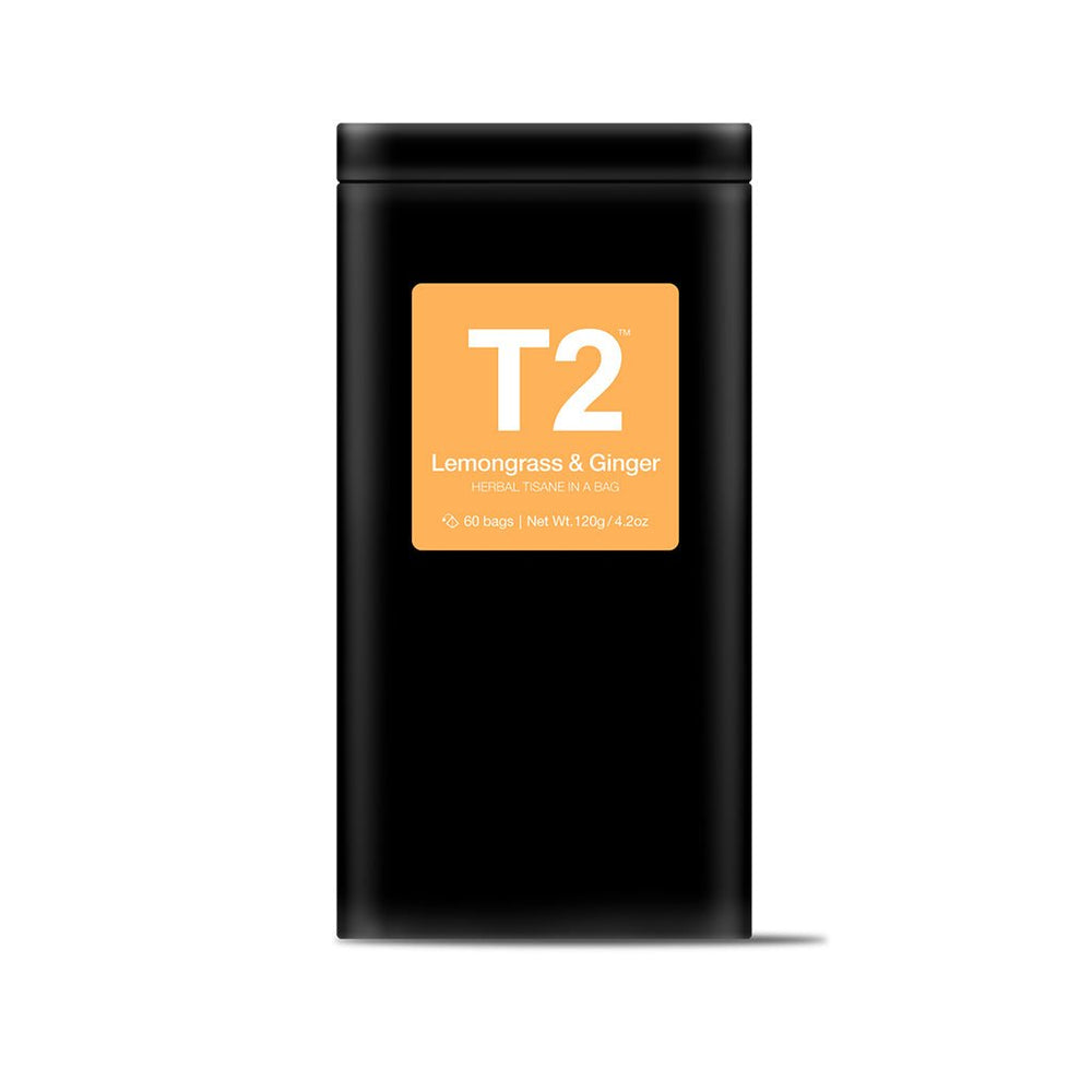 T2 Lemongrass & Ginger Tea Bag Tin 60 Pack | 120g