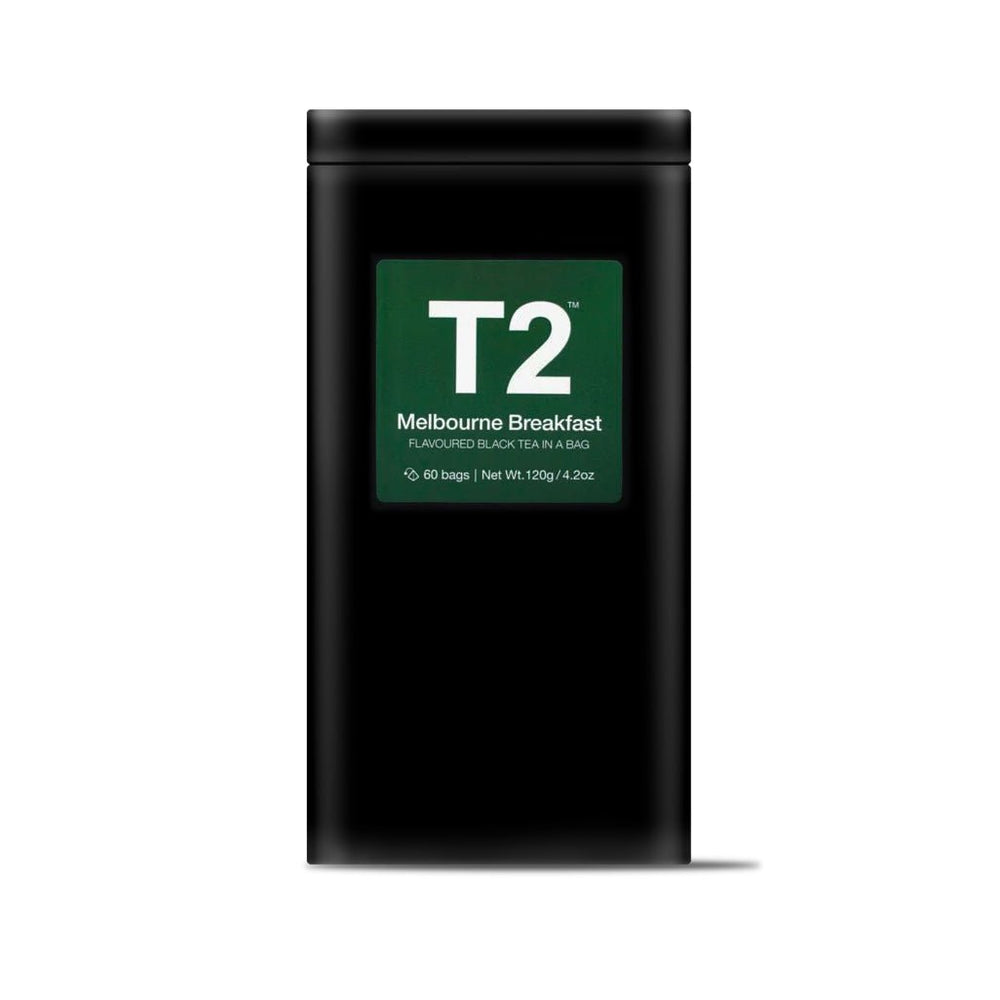 T2 Melbourne Breakfast Tea Bag Tin 60 Pack | 120g